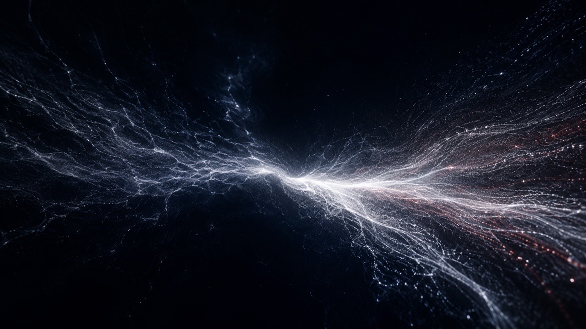 Réseau lumineux de particules